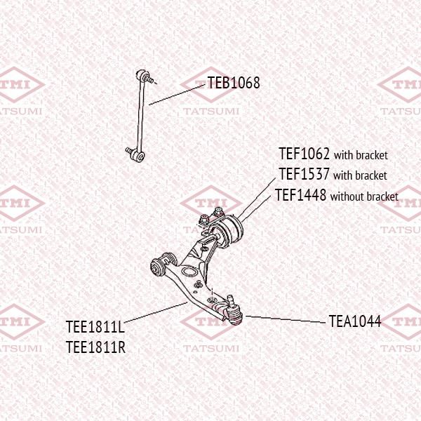 Рычаг TATSUMI TEE1811L MAZDA 3/5 03-> TATSUMI TEE1811L