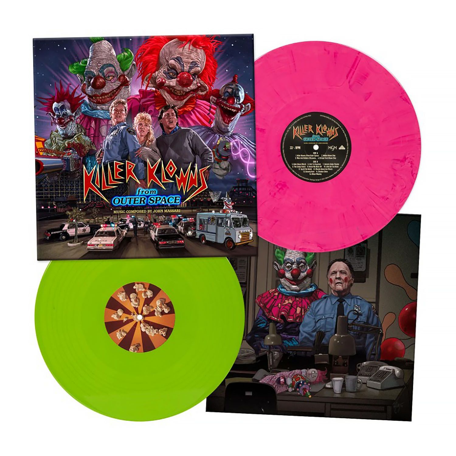 Виниловая пластинка John Massari - Killer Klowns from Outer Space 2 x Vinyl, LP, Reissue, SPIKEY Pink and Green