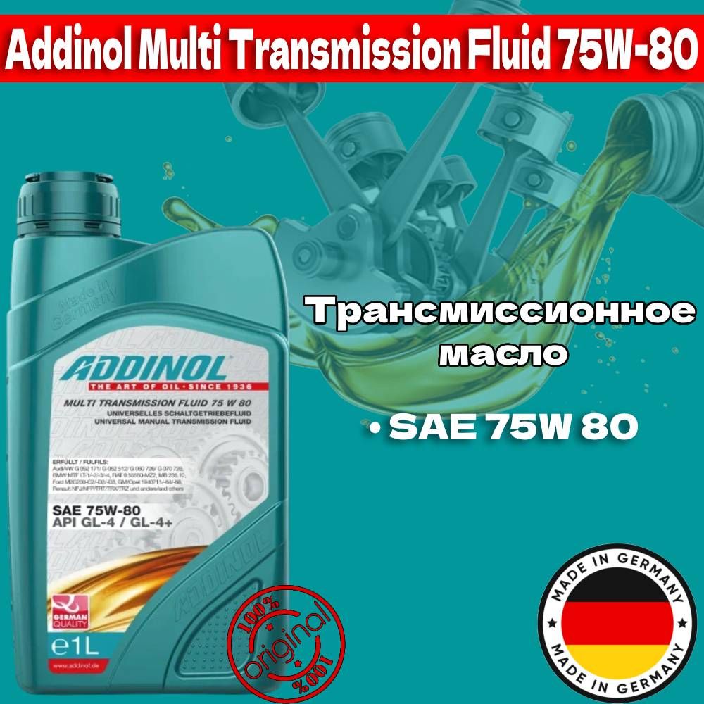 ADDINOL MULTI TRANSMISSION FLUID 75W80 Масло трансмиссионное 1л