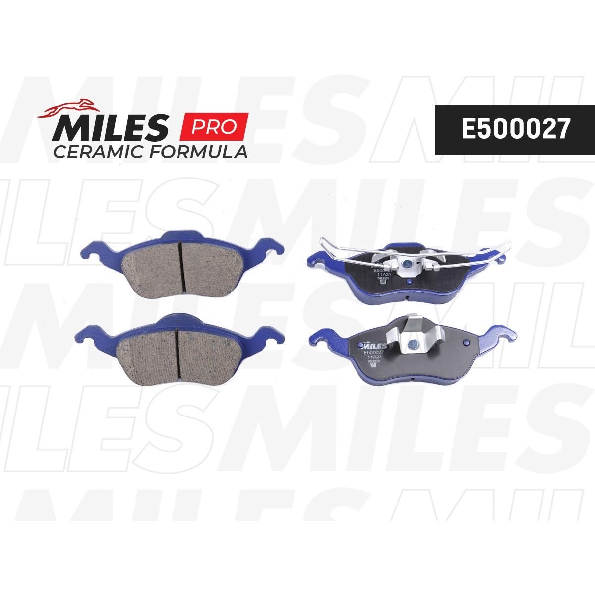 Колодки тормозные дисковые MILES для а/м FORD FOCUS 1998-2005, передние, Ceramic