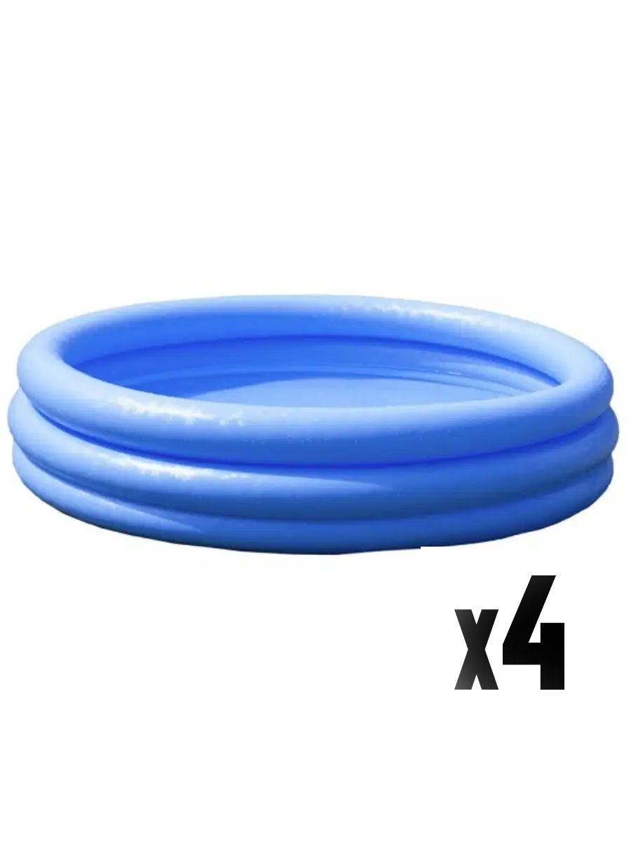 Надувной бассейн для детей Intex 59416NP Crystal Blue Pool 114х25см 4 шт.