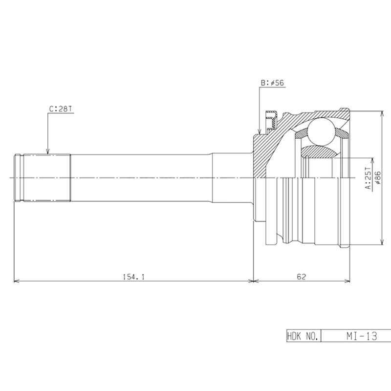 шрус наружный HDK MI-013