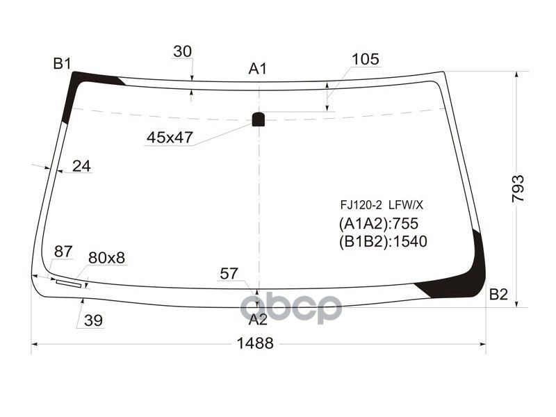 XYG Стекло лобовое Toyota Land Cruiser Prado (J120) 02-09 / Lexus GX 02-09