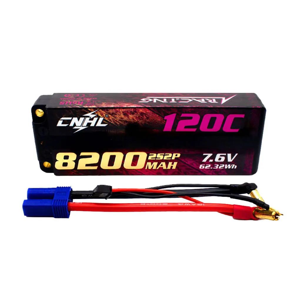 CNHL 2S 3S 4S Lipo аккумулятор 7,6 В 11,4 В 15,2 В 8200 мАч 120C HV HardCase с вилкой EC5