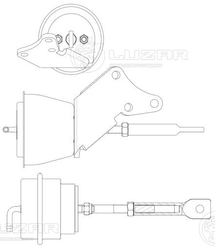 Актуатор турбокомпрессора для а/м КАМАЗ 5490 с дв. OM457 (тип S410G) LUZAR LTC 0789