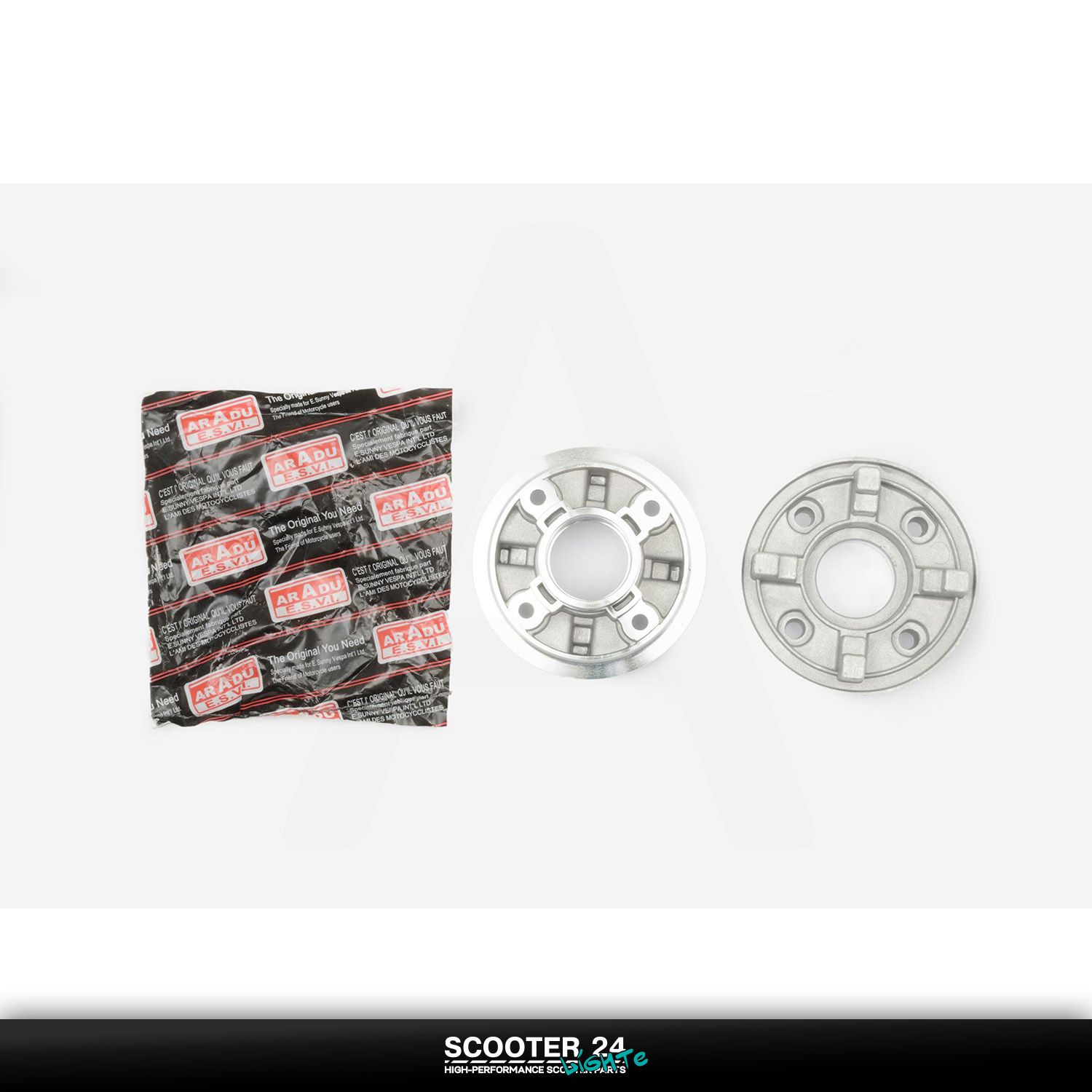 Демпфер заднего колеса на мопед Suzuki MX50V "ARADU" Сузуки МХ 50 В алюминиевый без резиновых вставок