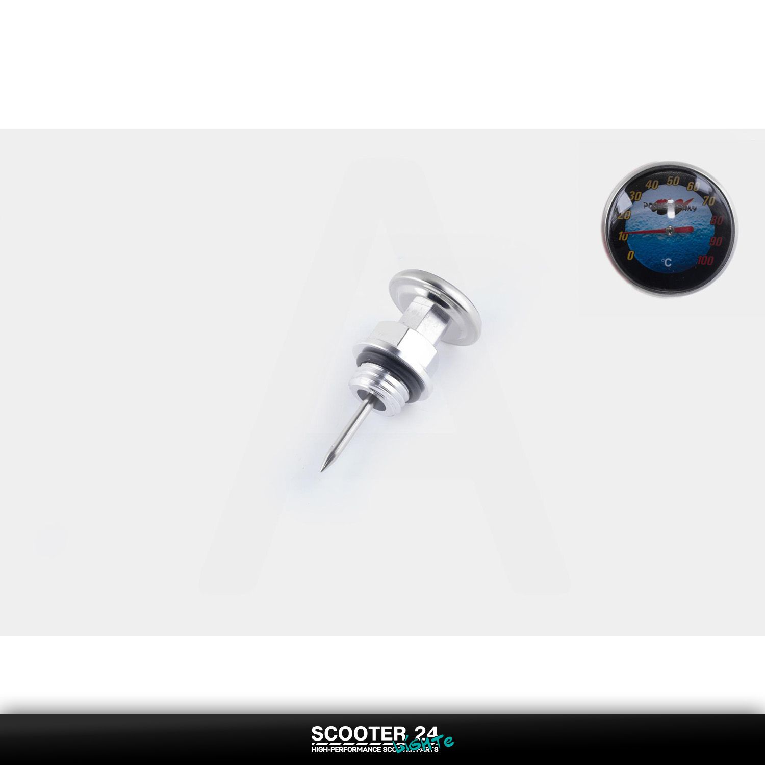 Щуп масла на мопед Alpha / Delta (Альфа Дельта Орион Омакс) 19.0 mm / длина 62 мм + датчик температуры серебристый