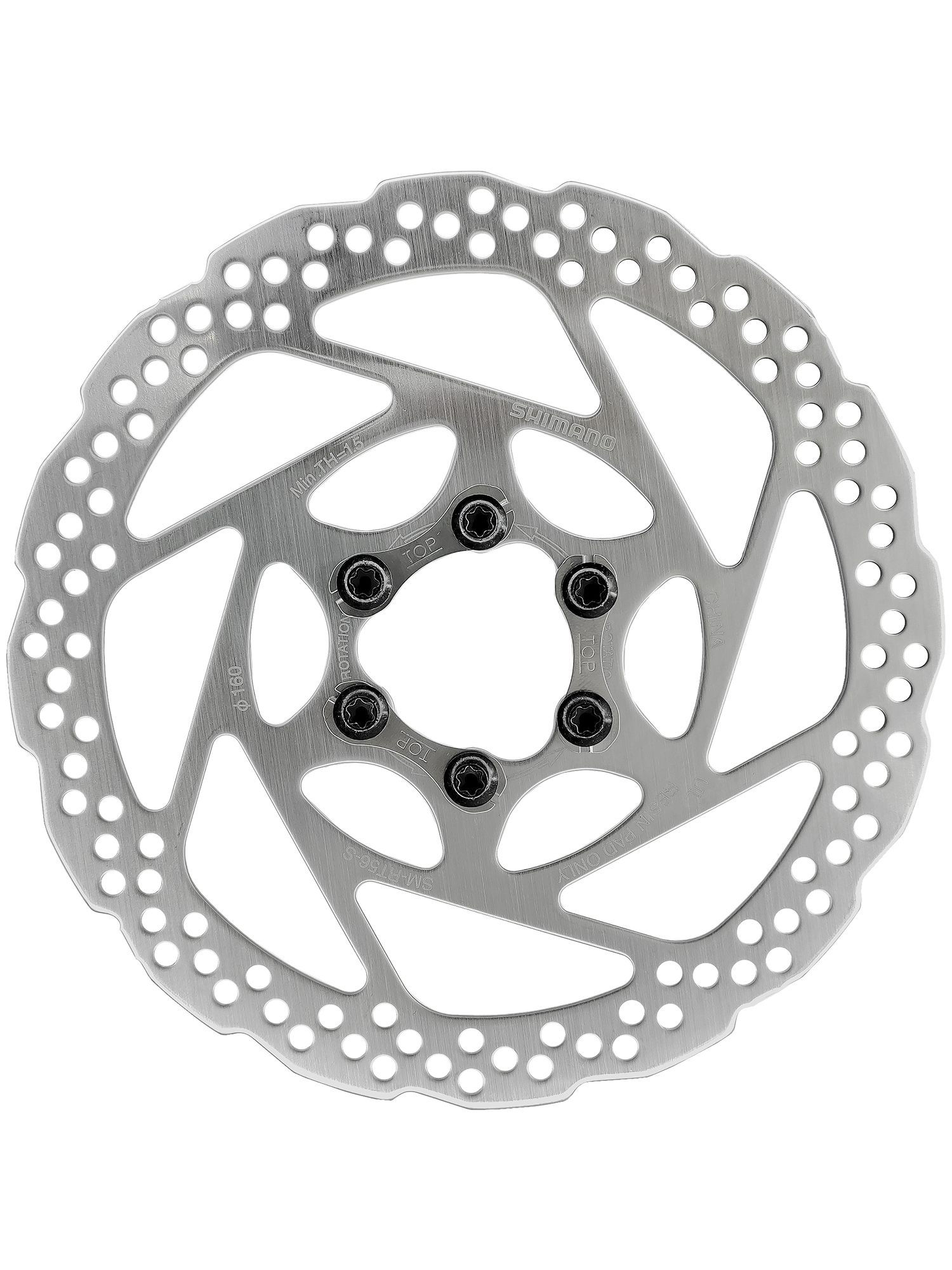 Shimano Тормозной диск для велосипеда SM-RT56-S ротор160 мм, с болтами и гроверами — Товары для велоспорта — фото 2