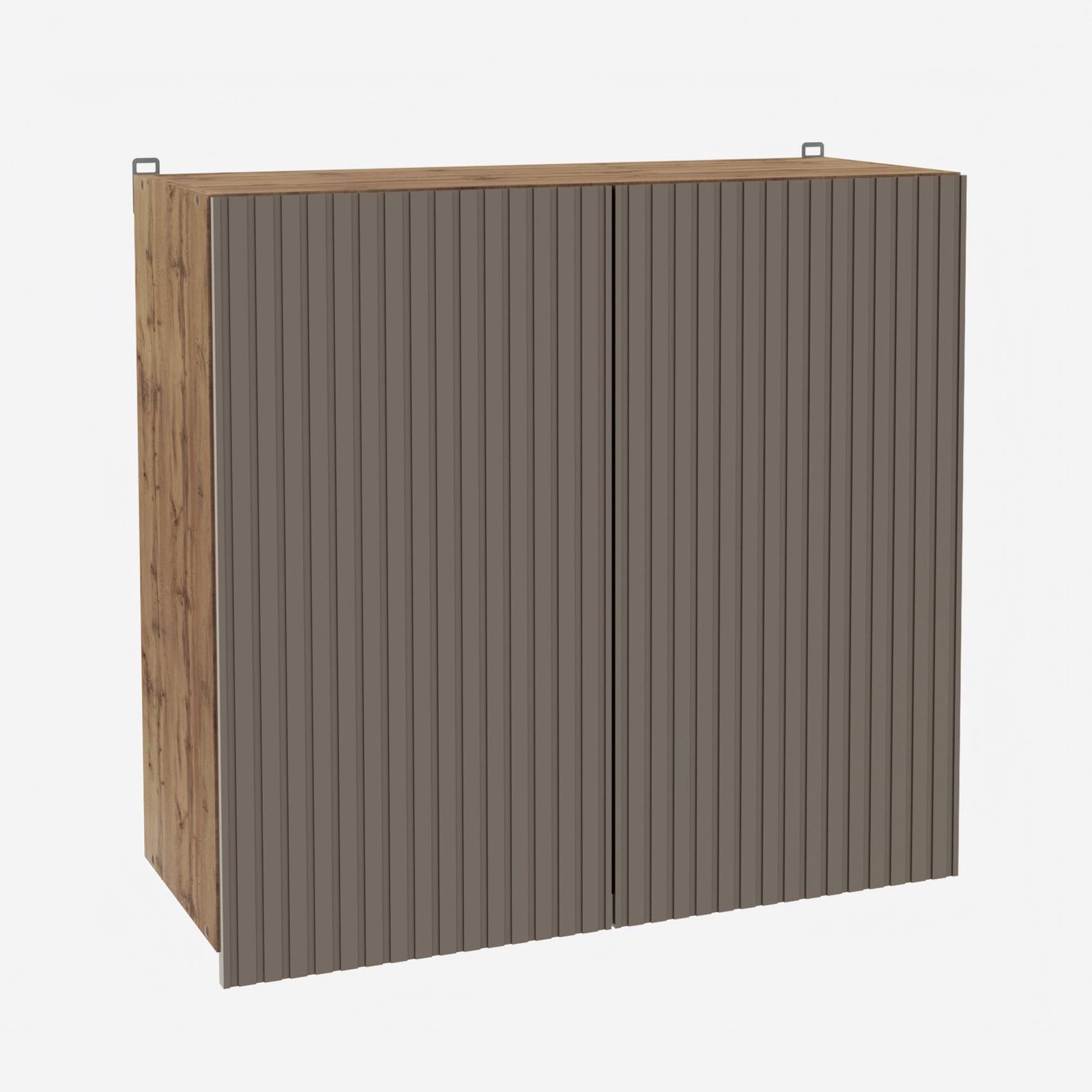 Шкаф навесной Ника , 800 317 746 мм, коричневый софт МДФ/дуб вотан