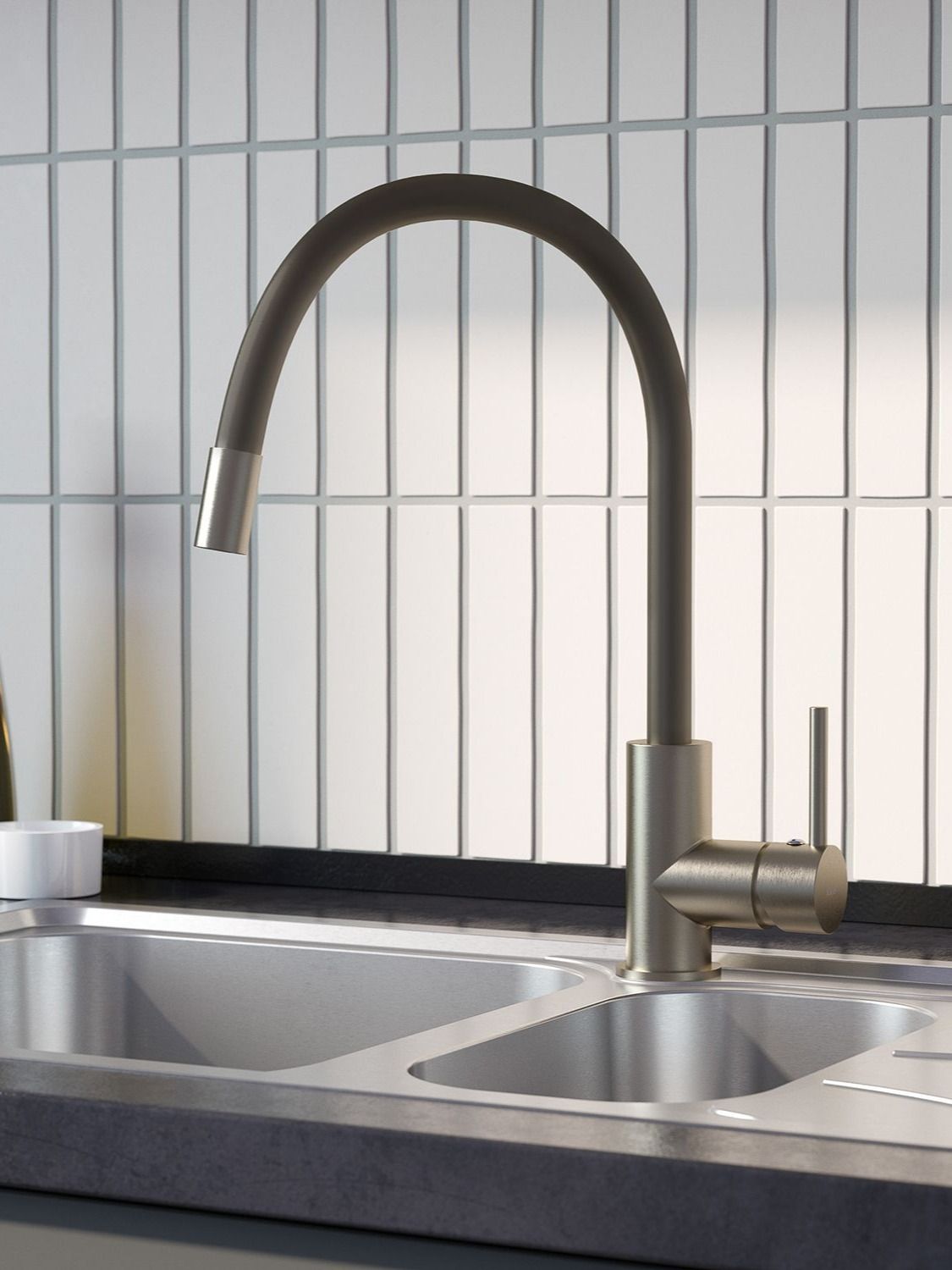 Фото товара на маркетплейсе ozon Смеситель для кухни с гибким изливом IDDIS, сатин, Kitchen 360, K36BNJ0i05