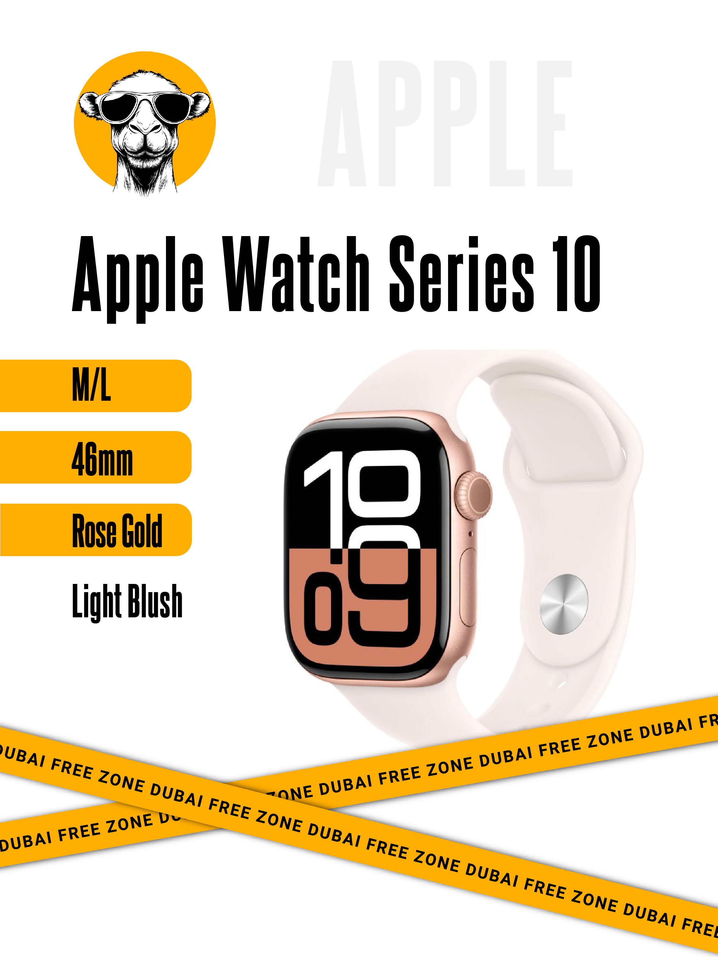 AppleУмныечасыWatchSeries10,46mm,RoseGoldM/L
