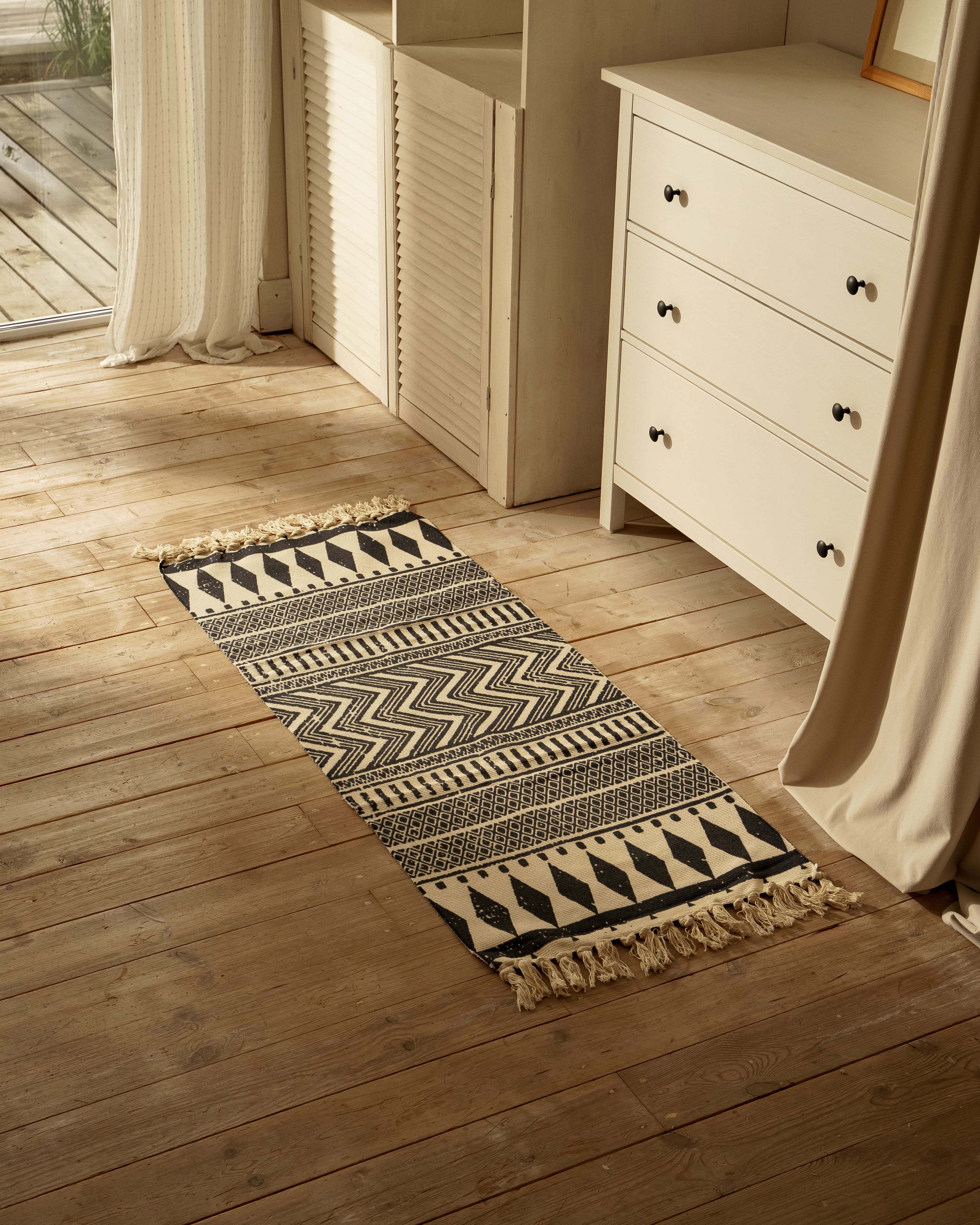 Ковер на пол 60х150 см, Шарм, Безворсовый, Хлопок