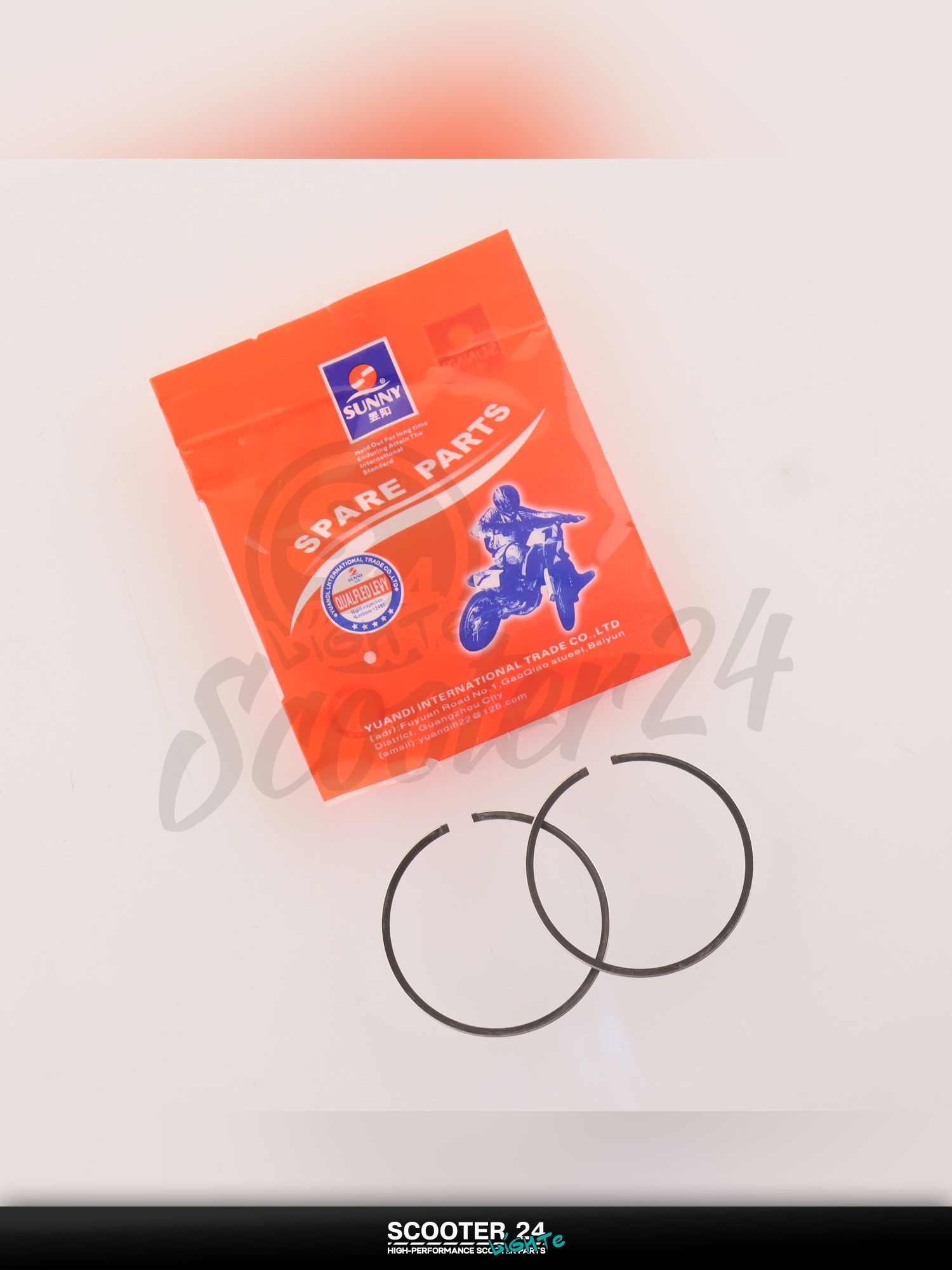 Кольца комплект на скутер Ямаха Джог / Yamaha Jog с двигателем 3KJ 65 .STD ( 44,00, 2JA/3KJ) "SUNY" (mod.A)