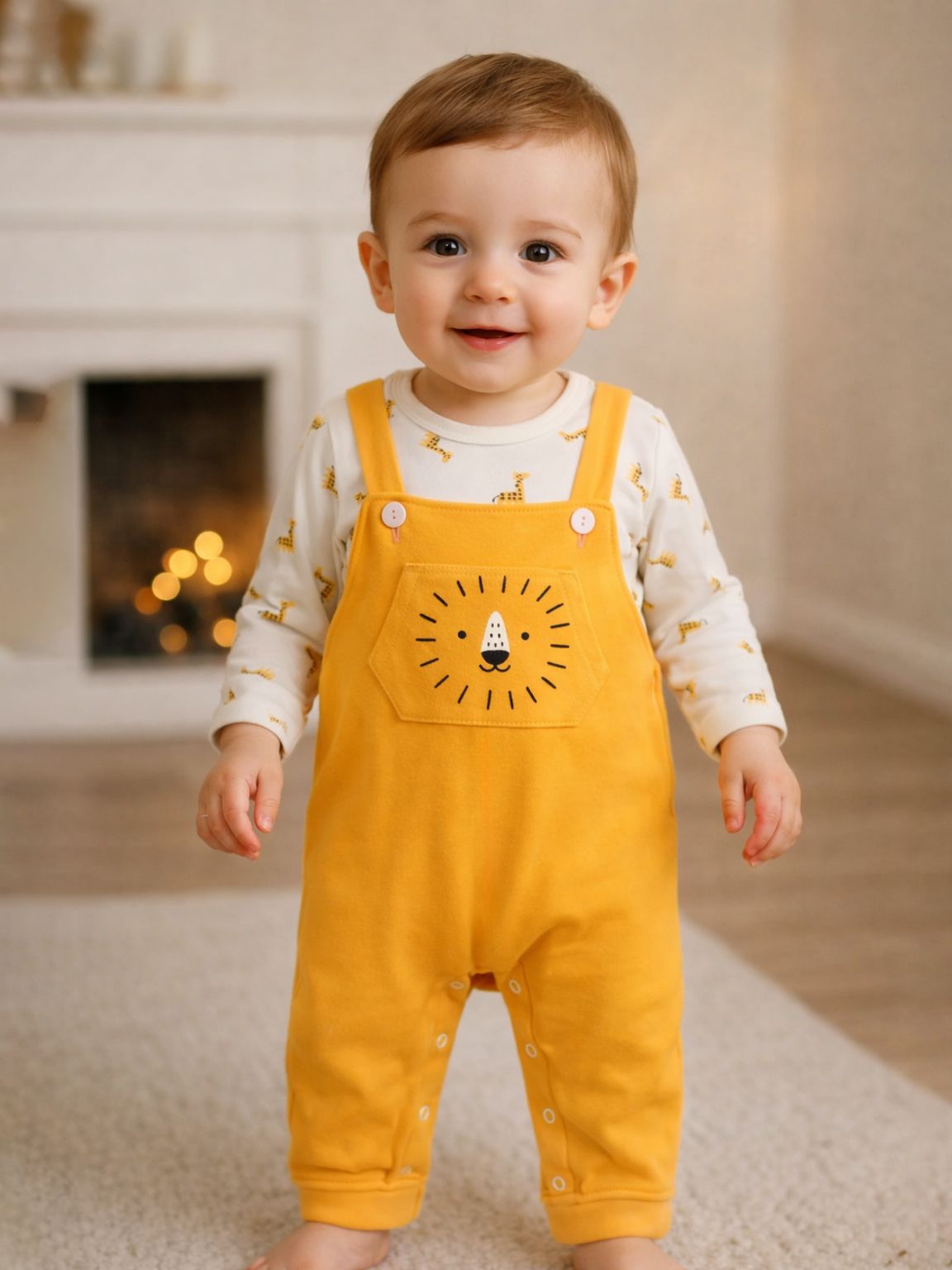 Комплект одежды для малышей Крошка Я, рост 86-92 см, боди и комбинезон, сафари