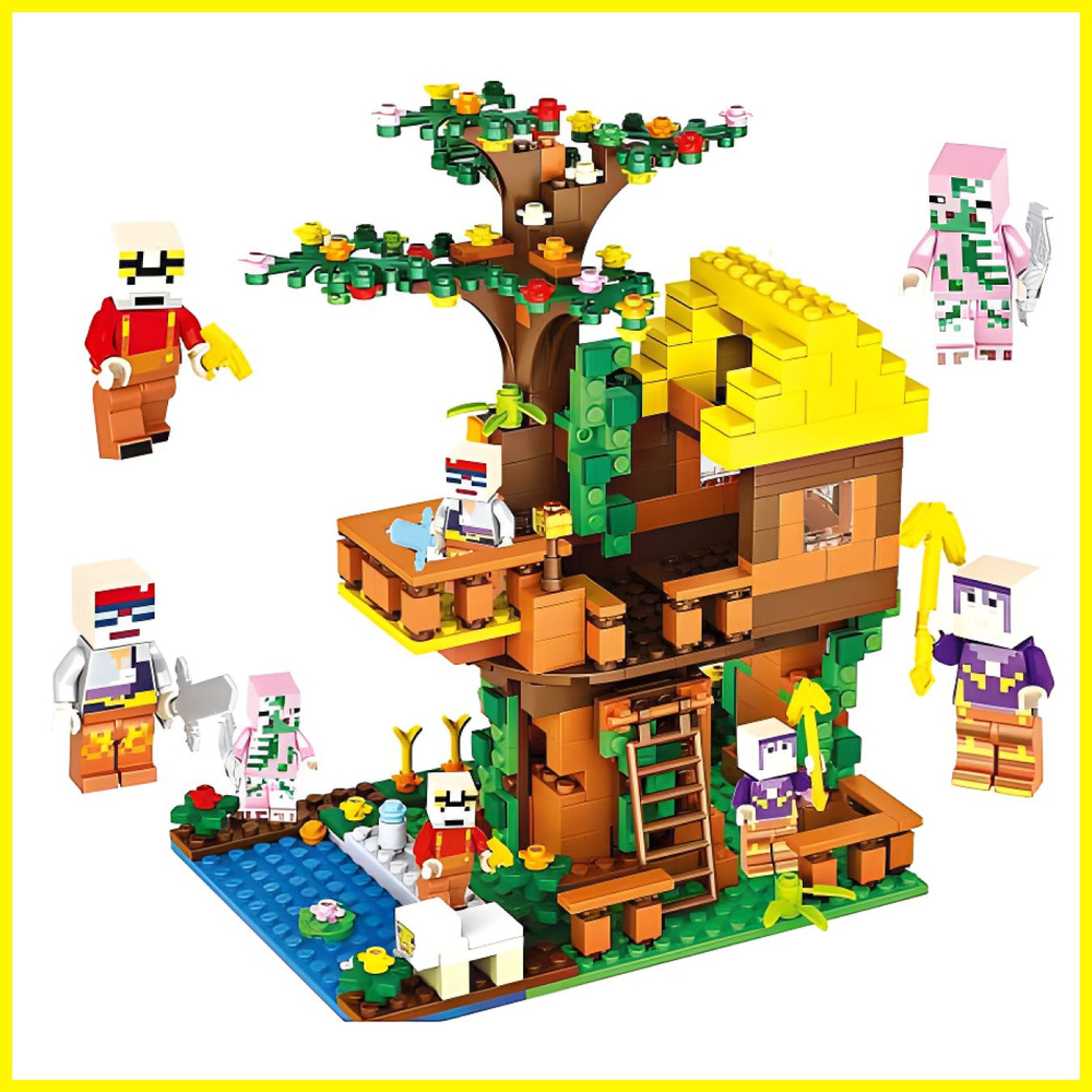Конструктор LX Дом на дереве, 446 деталей подарок для мальчиков, набор майнкрафт, лего совместим, совместим #1