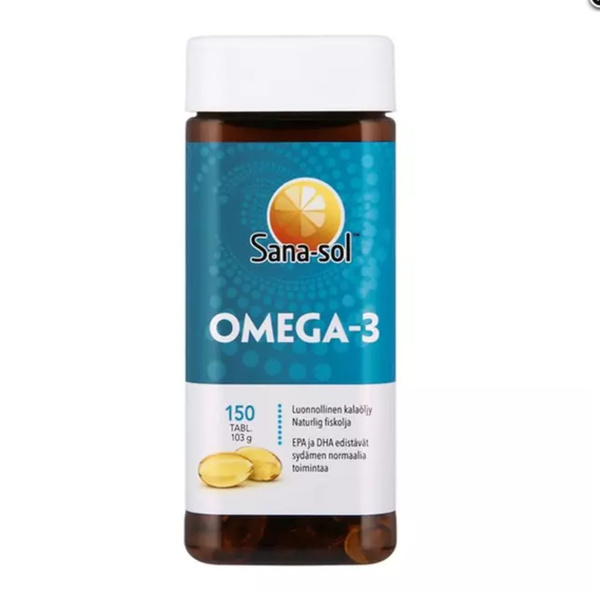 Sana-sol Omega-3, Омега-3 Санасол Рыбий жир Sana Sol (Финляндия), 150 ...