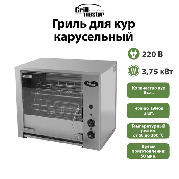 Гриль для кур карусельный Grill Master Ф3КМЭ(э) 21134 - купить с ...