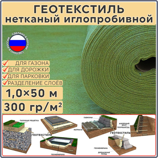 Геотекстиль купить по выгодной цене в интернет-магазине OZON (1619354914)