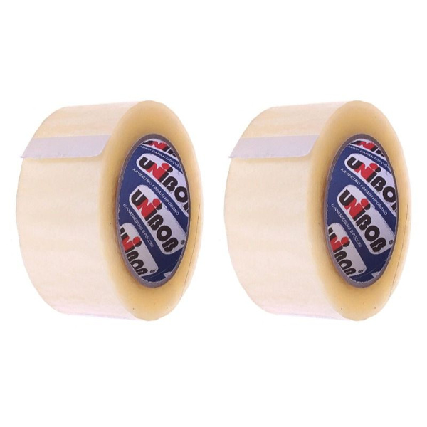Клейкая лента Unibob 1469044203161_прозрачный 48 мм 132 м, 2 шт ...