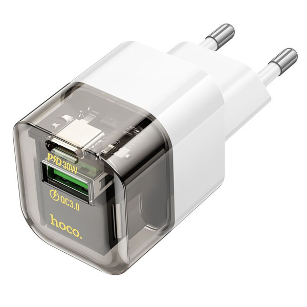 Сетевое зарядное устройство hoco СЗУ, 1 USB 3.0 QC+1 PD 30W (C131A ...