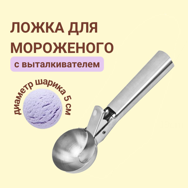 Ложка для мороженого с выталкивателем, Retail Result - купить с ...