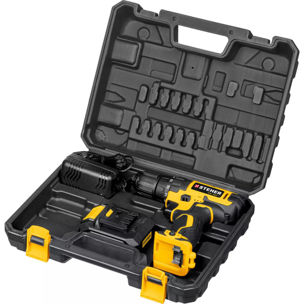 Дрель-шуруповерт STEHER CD-160-1, От аккумулятора - купить по низкой ...