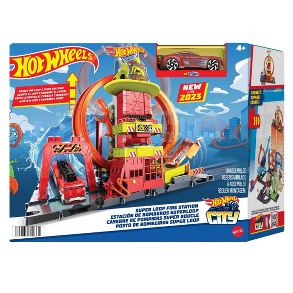 Трек Hot Wheels ПОЖАРНАЯ СТАНЦИЯ City Super Loop Fire Station - купить ...