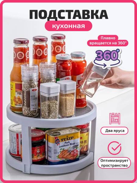 Вращающаяся подставка для кухни и ванной - купить с доставкой по ...