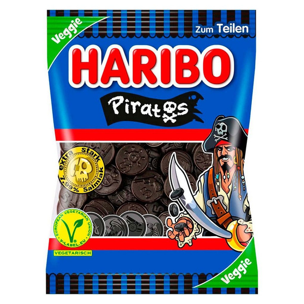 Мармелад Haribo Veggie Lakritz Piratos / Харибо лакрица пират 175 гр ...