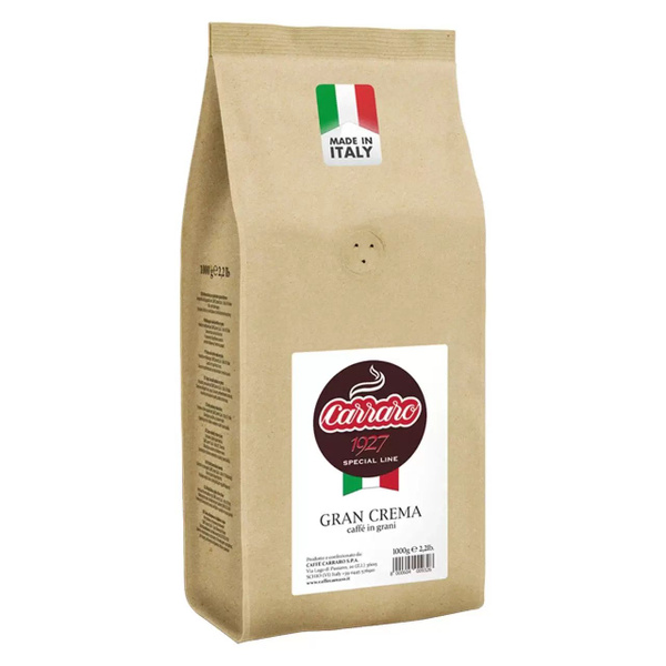Кофе в зернах Carraro Gran Crema 1 кг - купить с доставкой по выгодным ...