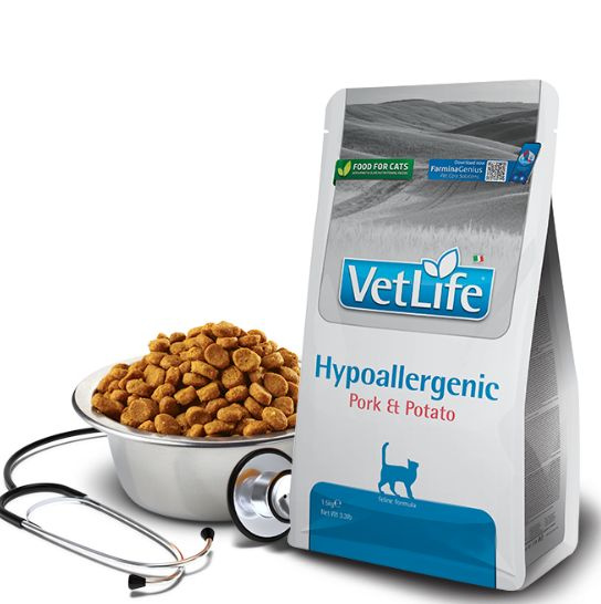 Корм для кошек сухой Farmina Vet Life Hypoallergenic Pork & Potato, при ...