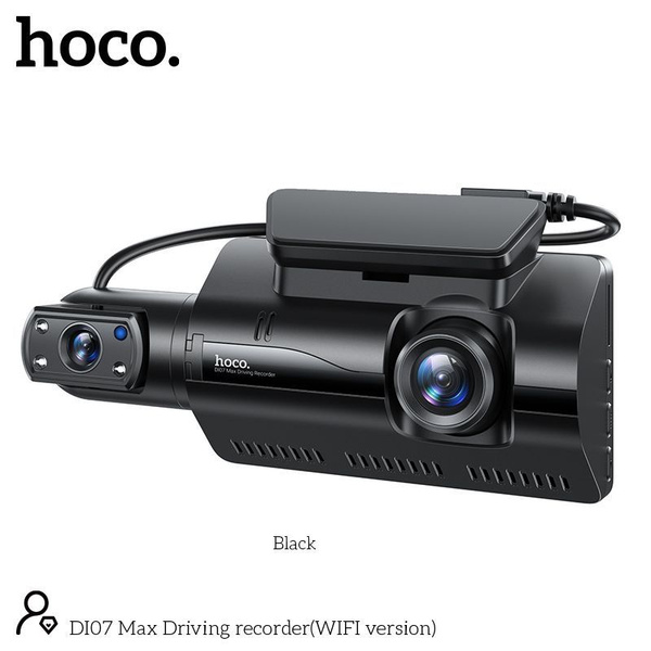 Видеорегистратор hoco DI07 Max Wi-Fi / 2 камеры, HD, RU купить на OZON ...