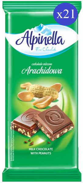 Шоколад "Альпинелла", молочный шоколад с арахисом - купить с доставкой ...