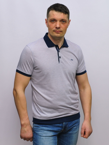 Поло Caporicco, размер 48, цвет сиреневый, 70% хлопок, 20% вискоза, 10% ...