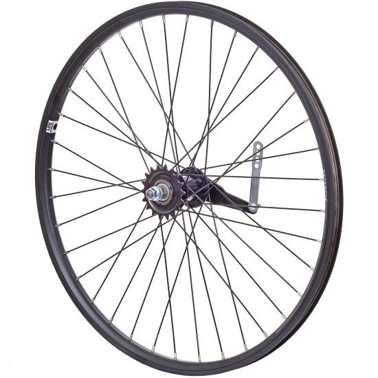 Колесо велосипедное 24" заднее в сборе, под трещотку, disc/v-brake ...