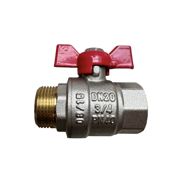 Кран шаровой 3/4" -20 ПМ бабочка PN40 - купить по низкой цене в ...