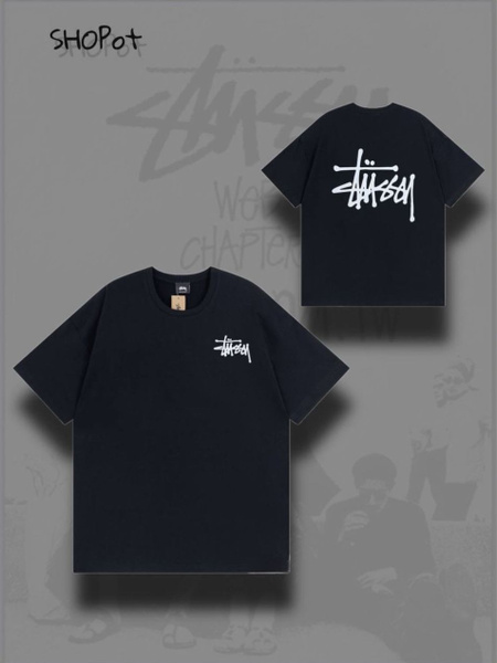 Футболка Stussy, размер 50, цвет черный, хлопок - купить по выгодной ...
