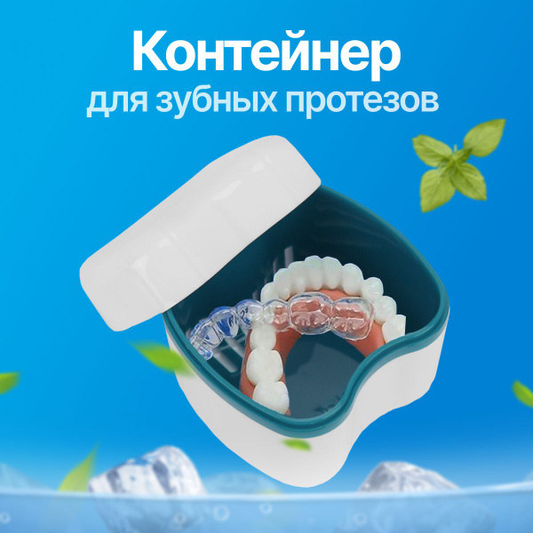Характеристики Контейнер Box для хранения зубных протезов, мостов ...