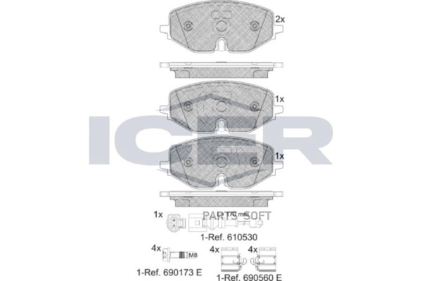 Колодки тормозные ICER ICER182369 - купить по низким ценам в интернет ...