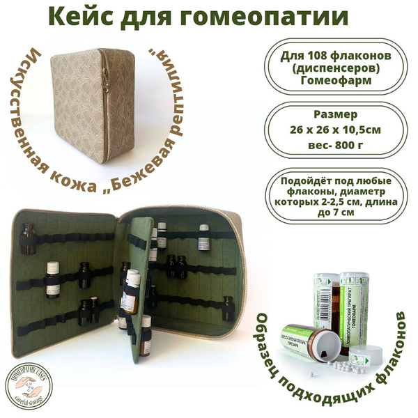 Аптечка гомеопатическая, пенал, кейс, Homeopathic_cases для хранения на ...