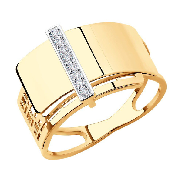 Вопросы и ответы о Золотое кольцо женское 585 пробы с камнями фианитами ...