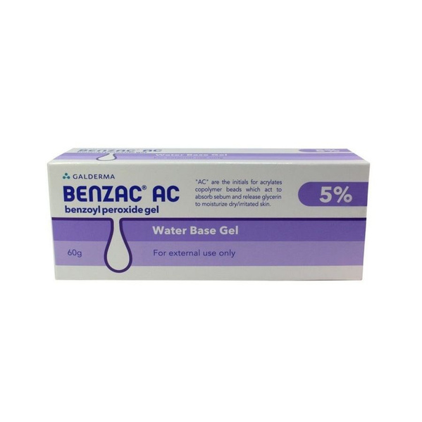 Benzac AC, Benzoyl Peroxide Gel, бензоила пероксид 5%, 60 г купить на ...
