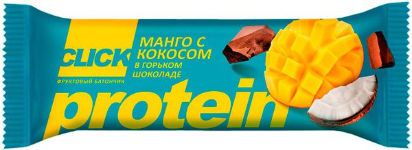 Батончик Click с кокосом и манго 15шт. - купить с доставкой по выгодным ...