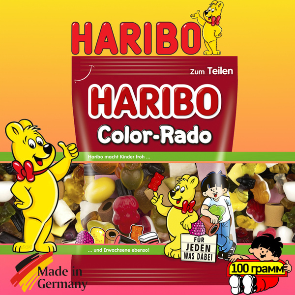 Мармелад Haribo Color-Rado мишки, фрукты и лакрица 100 г Германия ...