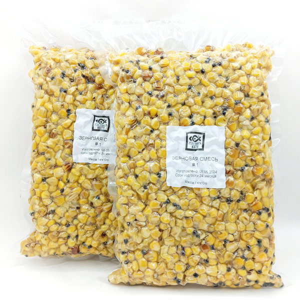 Зерновая смесь Dr. Carp кукуруза с коноплей 2 шт по 1 кг - купить с ...