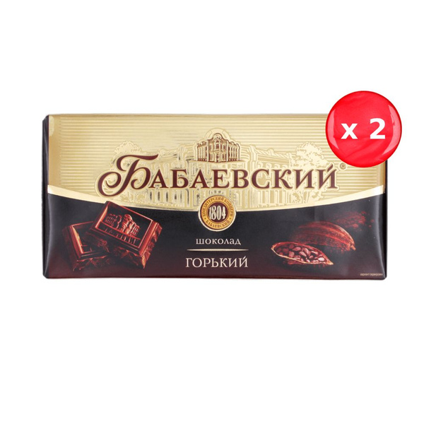 Шоколад Бабаевский горький 90г, набор из 2 шт. - купить с доставкой по ...