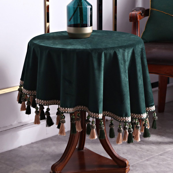 Скатерть Eifloy, Скатерть на стол Простой бархат с бахромой для ...