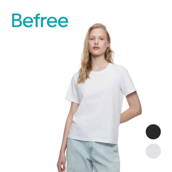 Футболка Befree, размер 44, цвет белый, хлопок - 100% - купить по ...
