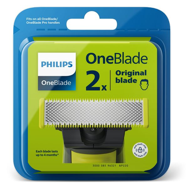 Сменные лезвия для триммера Philips OneBlade и OneBlade Pro QP220/50, 2 ...