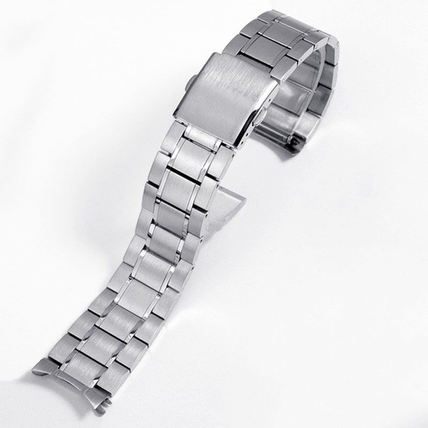 Изогнутый ремешок для часов 22 мм Casio -1374 Браслет Металлический MTP ...